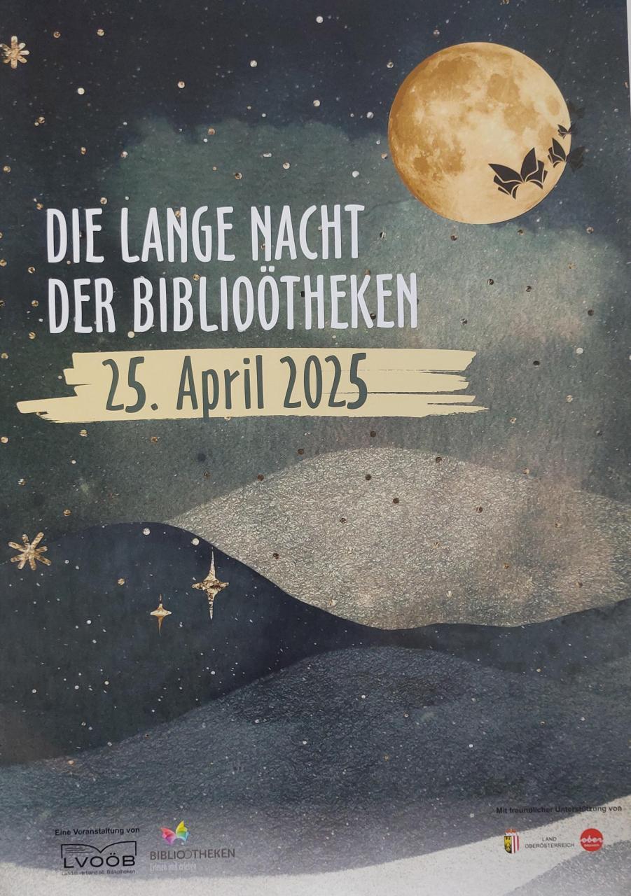 Plakat lange Nacht der BiblioÖtheken