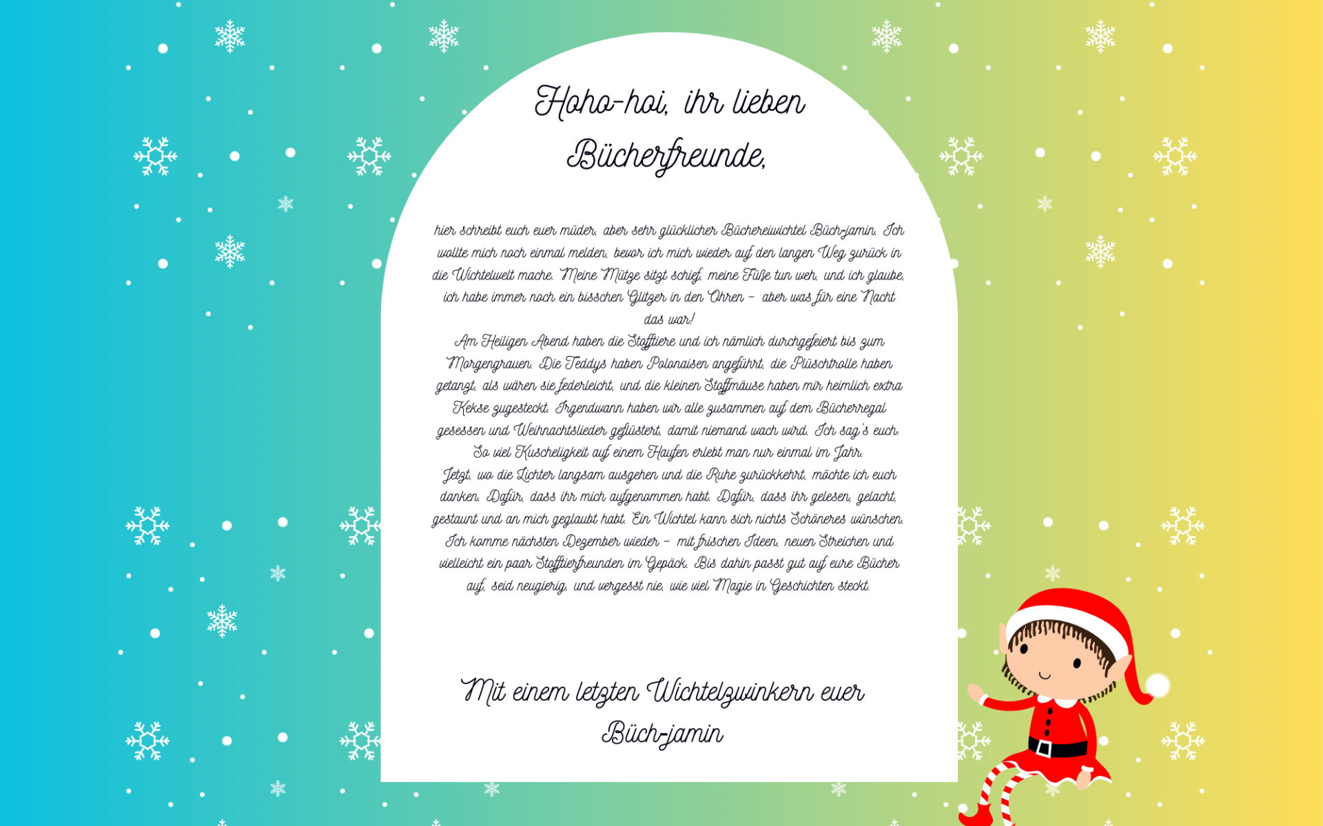 Ein Wichtelbrief bunt