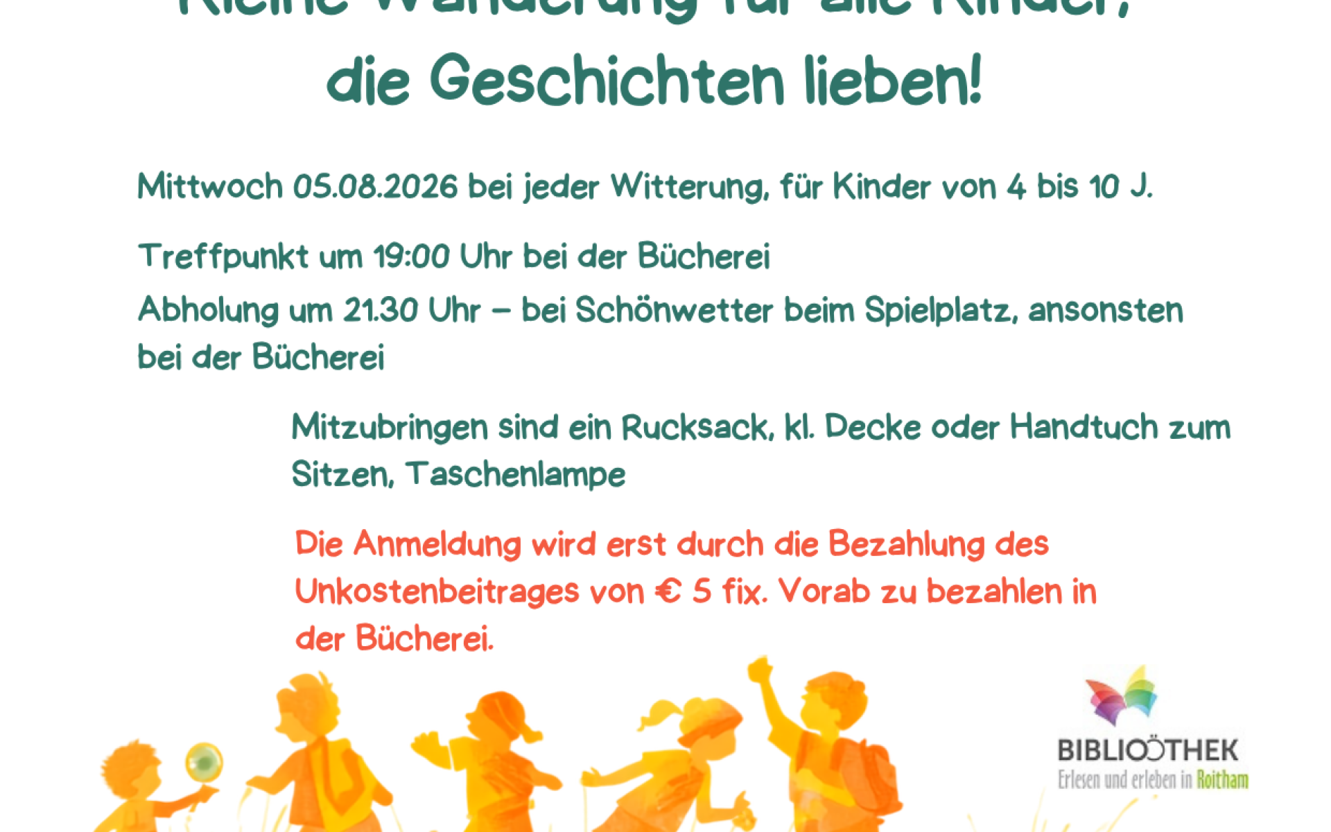 Plakat Einladung Ferienprogramm