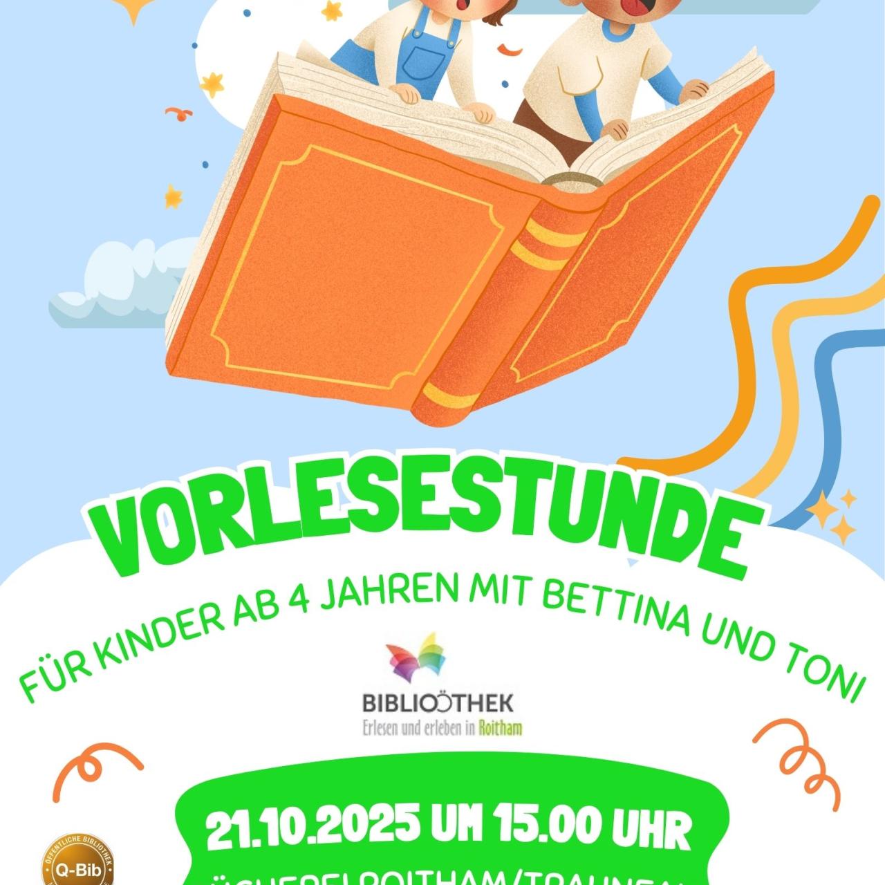 Einladung Vorlesestunde Plakat